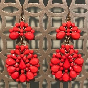 Red beaded earrings